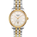 Tissot Tissot Carson Automatic Lady T122.207.22.031.00 Carson T1222072203100 механические женские часы  белый циферблат, браслет сталь c pvd покрытием — вид спереди