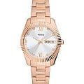 Fossil Fossil Scarlette ES5200  ES5200 кварцевые женские часы  серебристый циферблат, браслет нержавеющая сталь с ip-покрытием — вид спереди