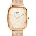 Daniel Wellington Daniel Wellington Marlon Melrose Linen DW00100817  DW00100817 кварцевые женские часы  золотой циферблат, браслет нержавеющая сталь с pvd-покрытием — вид спереди