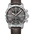 Certina Certina Ds Podium Chronograph Automatic C034.427.16.087.01  C0344271608701 механические мужские часы  серый циферблат, браслет кожаный — вид спереди