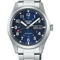 Seiko Seiko 5 Sports Field series SRPG29K1S Field SRPG29K1 механические мужские часы  синий циферблат, браслет нержавеющая сталь — вид спереди