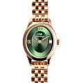 Daniel Wellington Daniel Wellington Ophelia Mini Emerald Rose Gold DW00100806  DW00100806 кварцевые женские часы  зеленый циферблат, браслет нержавеющая сталь с pvd-покрытием — вид спереди