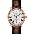 Tissot Tissot Carson Premium Automatic Lady T122.207.36.033.00 Carson T1222073603300 механические женские часы  белый циферблат, браслет кожаный — вид спереди