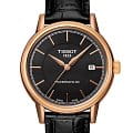 Tissot Tissot Carson Powermatic 80 T085.407.36.061.00 Carson T0854073606100 механические мужские часы  белый циферблат, браслет кожаный — вид спереди