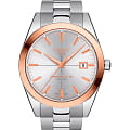 Tissot Tissot Gentleman Powermatic 80 Silicium 18K Gold T927.407.41.031.00 Gentleman T9274074103100 механические мужские часы  серебристый циферблат, браслет нержавеющая сталь — вид спереди