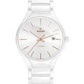 Rado Rado True Automatic R27058112 Automatic R27058112 механические мужские часы  белый циферблат, браслет высокотехнологичная плазменная керамика — вид спереди