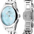Daniel Wellington Daniel Wellington Ophelia Mini Ice Blue Silver DW00100809  наручные женские часы фото под углом.