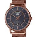 Casio Casio Collection MTP-B120MR-8A  MTP-B120MR-8A кварцевые мужские часы  черный циферблат, браслет сталь с ip покрытием — вид спереди