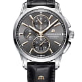Maurice Lacroix Maurice Lacroix Pontos Chronograph PT6388-SS001-331-1  PT6388-SS001-331-1 механические мужские часы  серый циферблат, браслет кожаный — вид спереди