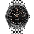 Breitling Breitling Navitimer Automatic 41 A17326241B1A1  A17326241B1A1 механические мужские часы  черный циферблат, браслет нержавеющая сталь — вид спереди