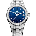 Maurice Lacroix Maurice Lacroix Aikon Quartz AI1106-SS002-430-1  AI1106-SS002-430-1 кварцевые женские часы  синий циферблат, браслет нержавеющая сталь — вид спереди
