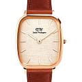 Daniel Wellington Daniel Wellington Marlon St Mawes Linen Rose Gold DW00100816  DW00100816 кварцевые женские часы  бежевый циферблат, браслет кожаный — вид спереди