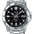 Casio Casio Collection MTP-VD01D-1EVUDF (MTP-VD01D-1E)  MTP-VD01D-1E кварцевые мужские часы  черный циферблат, браслет нержавеющая сталь — вид спереди