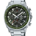 Casio Casio Edifice EFV-600D-3CVUDF (EFV-600D-3C) EFV EFV-600D-3C кварцевые мужские часы  зеленый циферблат, браслет нержавеющая сталь — вид спереди