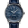 Breitling Breitling Navitimer Automatic 41 A17326161C1P4  A17326161C1P4 механические мужские часы  синий циферблат, браслет кожаный — вид спереди