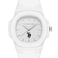 U.S. Polo Assn. U.S. Polo Assn. Yard USPA1050-01  USPA1050-01 кварцевые мужские часы  белый циферблат, браслет силикон — вид спереди