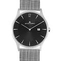 Jacques Lemans Jacques Lemans 1-2028D  1-2028D кварцевые мужские часы  черный циферблат, браслет нержавеющая сталь — вид спереди