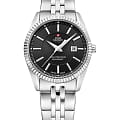 Swiss Military by Chrono Swiss Military by Chrono Сверхточные SM34066.01  SM34066.01 кварцевые женские часы  черный циферблат, браслет нержавеющая сталь — вид спереди