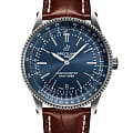 Breitling Breitling Navitimer Automatic 41 A17326161C1P2  A17326161C1P2 механические мужские часы  синий циферблат, браслет кожаный — вид спереди