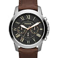Fossil Fossil Bannon  FS4813  FS4813 кварцевые мужские часы  черный циферблат, браслет кожа + текстиль — вид спереди