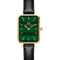 Daniel Wellington Daniel Wellington Quadro DW00100562  DW00100562 кварцевые женские часы  зеленый циферблат, браслет кожаный — вид спереди
