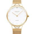 Obaku Obaku Diamond V302LXGWMG  V302LXGWMG кварцевые женские часы  белый циферблат, браслет нержавеющая сталь с ip-покрытием — вид спереди