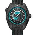 Omega Omega Seamaster Planet Ocean 600M 215.92.46.22.01.006  Planet Ocean 21592462201006 механические мужские часы  черный циферблат, браслет каучук — вид спереди