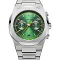D1 Milano D1 Milano Cronografo CHBJ10  CHBJ10 кварцевые мужские часы  зеленый циферблат, браслет нержавеющая сталь — вид спереди