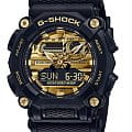 Casio Casio G-Shock GA-900AG-1A GA GA-900AG-1AER электронные мужские часы  золотой циферблат, браслет полимер — вид спереди