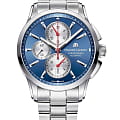 Maurice Lacroix Maurice Lacroix Pontos Chronograph PT6388-SS002-430-1  PT6388-SS002-430-1 механические мужские часы  синий циферблат, браслет нержавеющая сталь — вид спереди