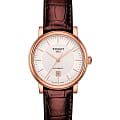 Tissot Tissot Carson Automatic Lady T122.207.36.031.00 Carson T1222073603100 механические женские часы  белый циферблат, браслет кожаный — вид спереди
